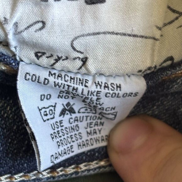 Cowgirl Tuff Womens Bootcut Jeans 26/33 Blue Don't Fence Me In Western Cowgirl - Picture 15 of 15